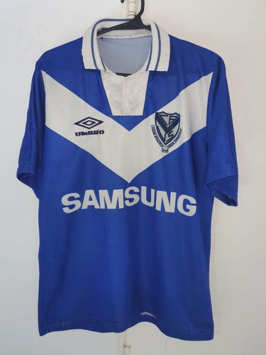 Camiseta Velez Sarsfield Umbro Samsung Azul 1994 Talle S