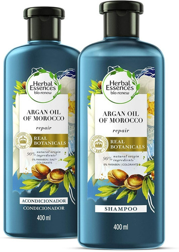  Kit Acondicionador Y Shampoo Herbal Essences Argan 800ml