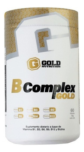 B Complex Gold Vit B Gold Nutrition 60 Capsulas