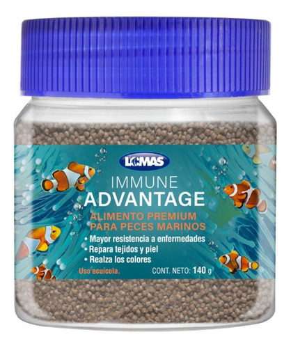 Alimento Para Peces Marinos Premium Con Ajo 140 G Acuarios