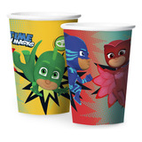 12 Copos Pj Masks Festa De Aniversário 180 Ml