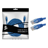 Cabo De Rede 30m Cat5e Azul Para Internet Com Conector Rj45