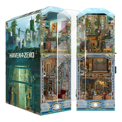 Kit Book Nook Tonecheer Haven Zero Con Funda Antipolvo Y Led