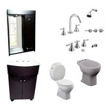 Baño Completo Vanitory Griferia Hydros Kiss Ferrum Atuel Ww