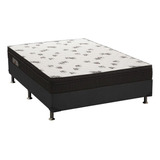 Cama Box Casal: Colchão Espuma Ortobom D45 Light + Base Crc