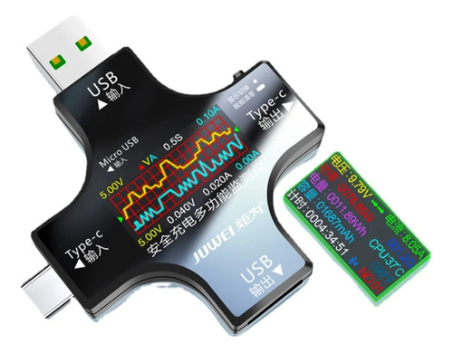 Probador Tester Cargador Rápida Micro Usb C Volt Amps Watts