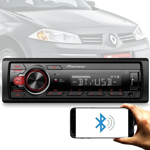 Aparelho Som Pioneer Bluetooth/usb/aux Renault Megane