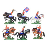 6 Soldaditos A Caballo Ingleses Soldados Montados Juguete Lp