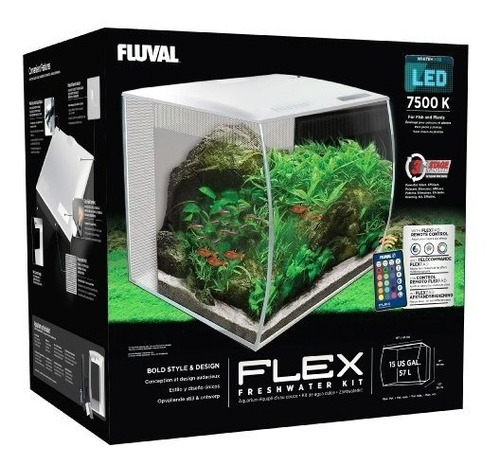 Fluval Kit Flex Led De Agua Dulce Blanca De 15 Galones