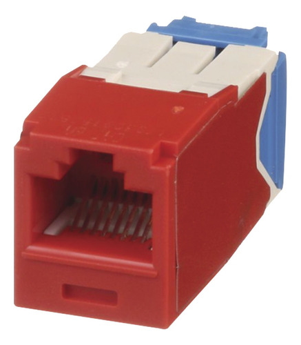 Conector Jack Rj45 Estilo Tg, Mini-com, Cat 6a, Rojo