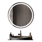 Espejo Circular De Lujo 60cm One Touch Con Luz Led + Dimmer