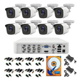 Kit Video Vigilancia 8 Cámaras Baluns Hd 1080p / 2mp 1tb
