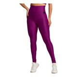 Legging Poliamida Canelada Roxa Massam Fitness