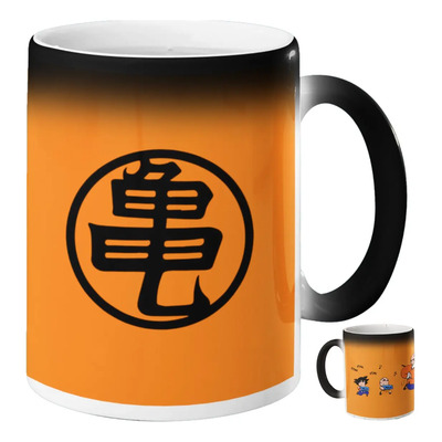 Taza Mágica Dragón Ball Goku Krillin Y Maestro Roshi 320 Ml Dragon Ball