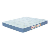 Colchão Casal Sleep Max Espuma D45 128x188x18cm Branco/azul Cor Branco