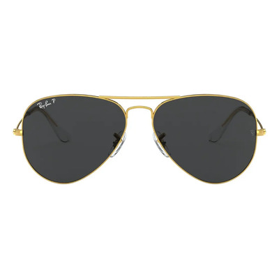 Anteojos de sol polarizados Ray-Ban Aviator Classic talle Standard armazón polished gold y lente black | Meses sin interés