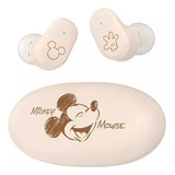 Auriculares Inalámbricos Bluetooth Disney Mickey O Minnie Tws, Color Marrón
