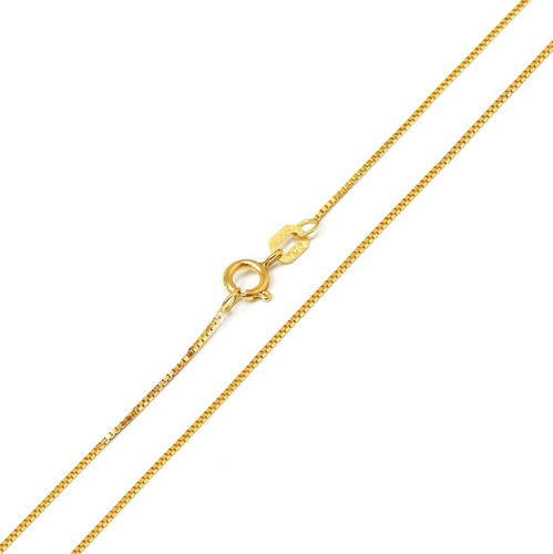 Corrente Cordão Feminino Em Ouro 18k Veneziana 45cm 0,70mm