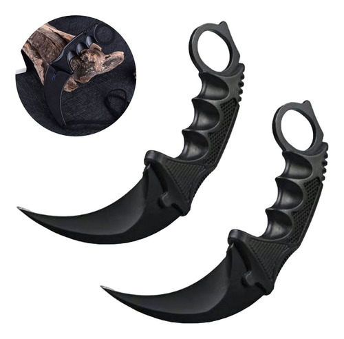 Pack X2 Cuchillo Tactico Militar Cuchillo Karambit Caza Krm