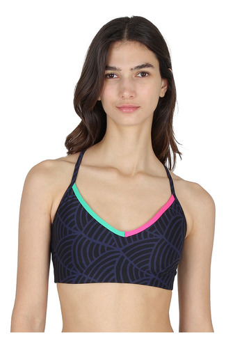 Top Puma Lemlem Low Impact Mujer En Azul Marino Y Negro | De