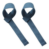 Tala Straps 100% Algodão. P/ Musculação Academia Funcional Cor Azul