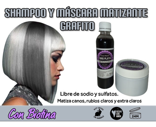 Shampoo Gris Plata + Máscara Matizante Gris Plata 