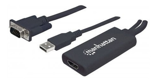 Convertidor De Video Manhattan 152426 Vga A Hdmi Audio Usb