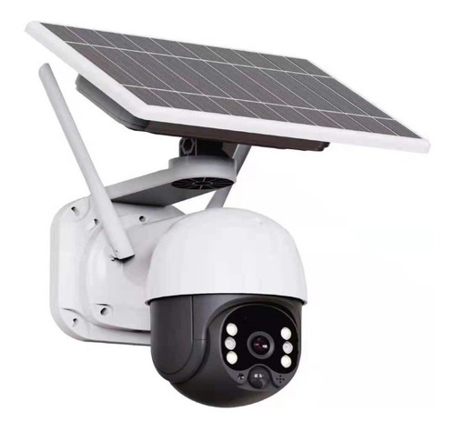 Camara Ip 4g Panel Solar Full Hd 1080p Vigilancia Seguridad Color Blanco