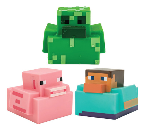 Paladone Minecraft - Juego De 3 Patos De Baño Minecraft, Cre