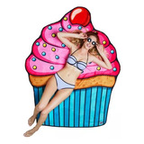 Toallas De Playa Microfibra:frutas Dona Cupcake Fresa Grande