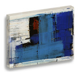 Cuadro Lienzo Canvas Trazo Azules Blanco Sala Cuarto 60*80cm