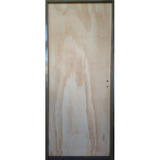 Puerta Placa Pino 80x200x7 Marco De Chapa P/pared De 7 Cms.