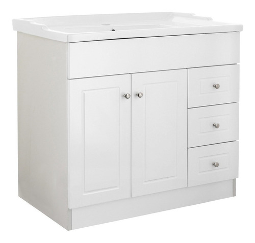 Mueble Vanitorio Termolaminado Der Blanco F 100x47x80cm