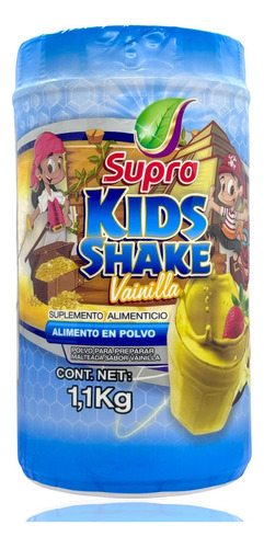 Proteína De Soya Avena Suero Kids Shake Vainilla 1.1 Kg Supr