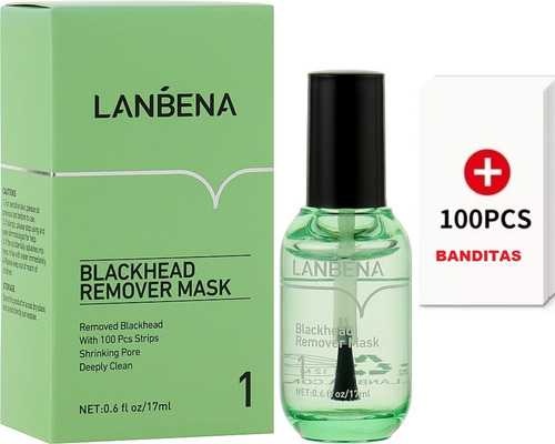 Lanbena Mascarilla Liquida + 100 Banditas Puntos Negros 