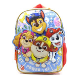 Mochila Espalda Paw Patrol Jardin Pw123 Orig. 12'' Color Celeste Diseño De La Tela Estampado