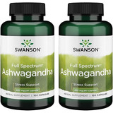 Swanson Ashwagandha Full Spectrum 450 Mg, 100cap. Pack 2x