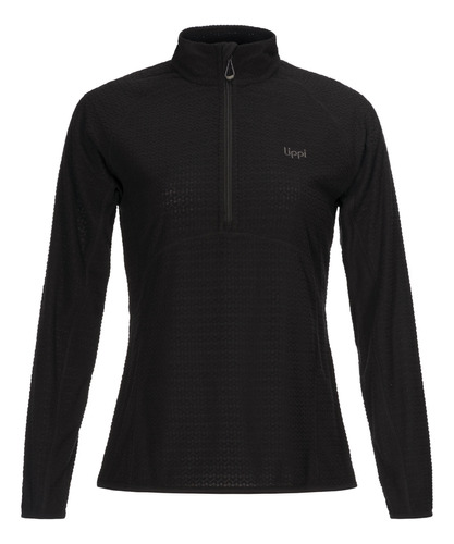 Poleron Mujer Lippi Jacaranda Nano-f 1/4 Zip Negro