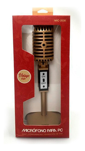Microfono Vintage P/pc Dorado Mic2030