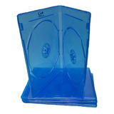 Estuche Plástico Bluray Azul Cd/dvd Doble X 10 Unidades
