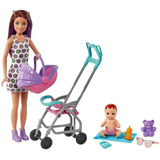 Muñeca Barbie Skipper Que Cuida Al Bebé Mattel - Gxt34
