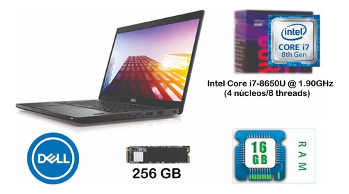 Notebook Dell Latitude 7390 I7-8650u 16gb Ssd 256 13  Touch