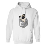 Sudadera Con Gorro Perro Pug Adorable Bolsillo