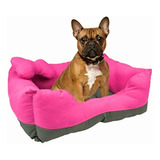 Fancy Pets Cama Rectangular, Color Rosa/gris