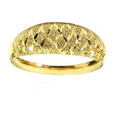 Swjoias Anel De Ouro 18k 750 Granitado E Diamantado 1,8 Grm