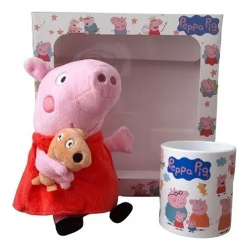 Box De Regalo Peppa Pig + Taza + Caja Con Diseño Kawaii