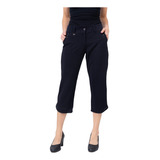 Pantalon Capri Pescador De Vestir Semi Elastizado Mujer