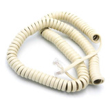 Cable Rulo Espiral Telefono 2,1mt Rj9 X 50 Unidades Marfil