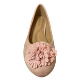 Zapato Ladie Ballerina Flor Clasico Mujer Comodos Colores