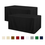 - Juego De 2 Manteles De Color Negro Mesas Rectangulare...